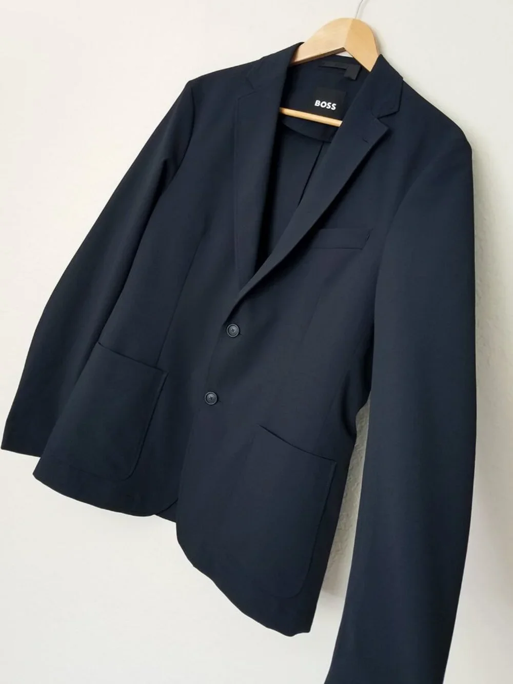 Hugo BOSS Hanry Performance Tech Travel Slim Fit Blazer Sport Coat 40R Navy $500